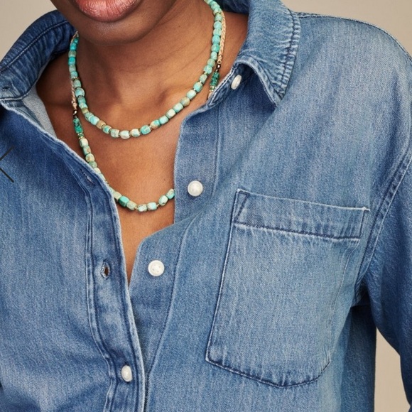 Lucky Brand Demin/Chambray Shirt button-down Size-L - Picture 2 of 11